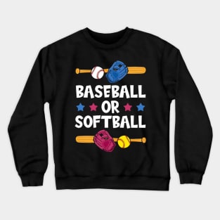 Baseball or Softball Gender Reveal Party Crewneck Sweatshirt